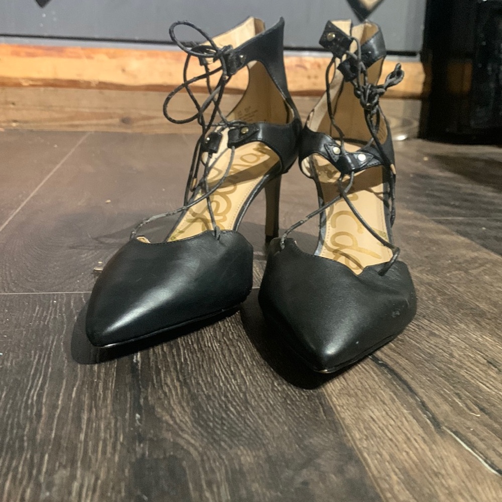 Sam Edelman black strappy heels